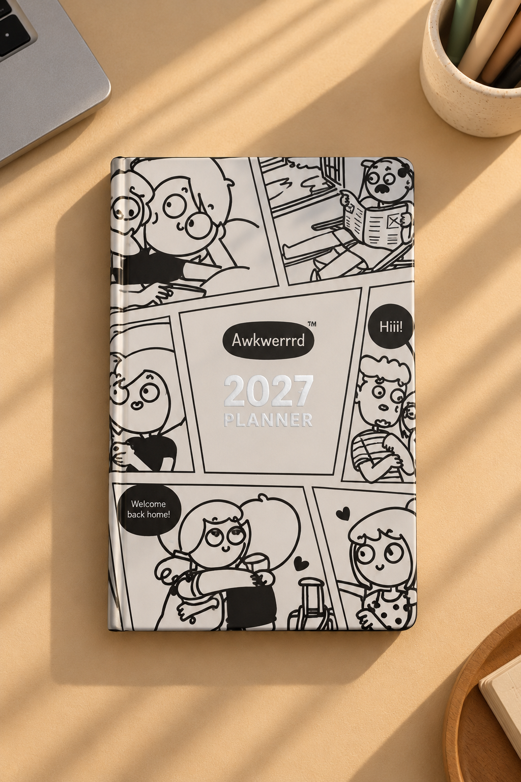 6-Month Undated Planner + List Book | "Comic Panels"