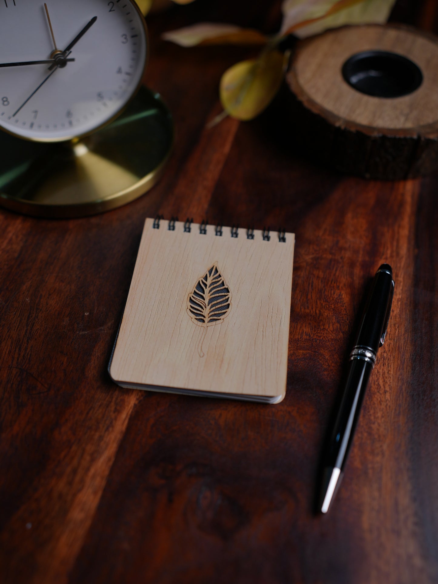 Wood Cover Mini Notebooks - Pack of 6|Plain|120 pages|90 gsm Off white paper