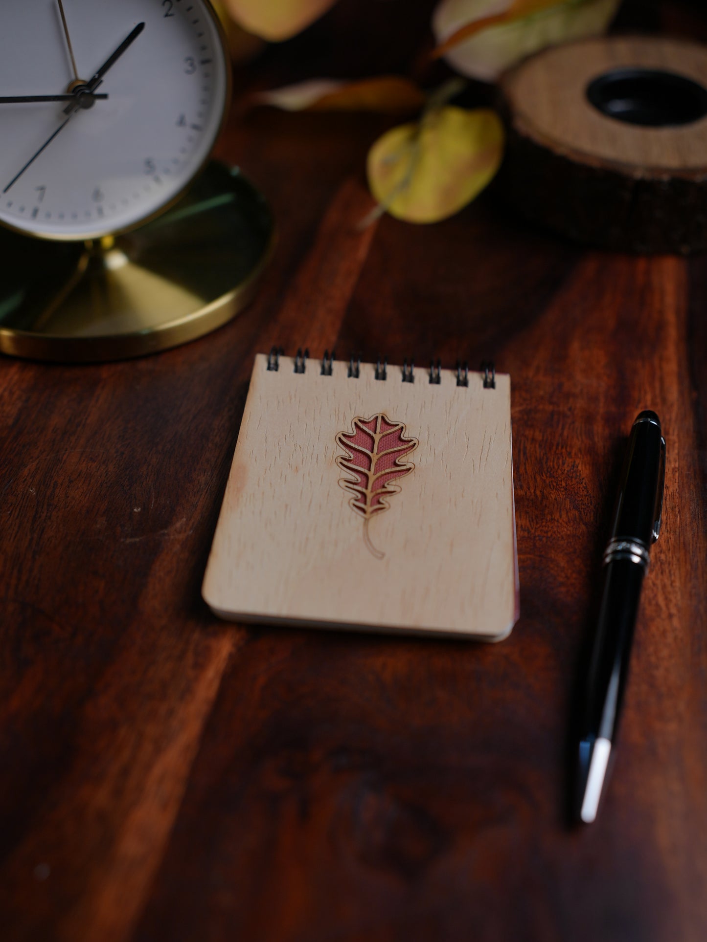 Wood Cover Mini Notebooks - Pack of 6|Plain|120 pages|90 gsm Off white paper