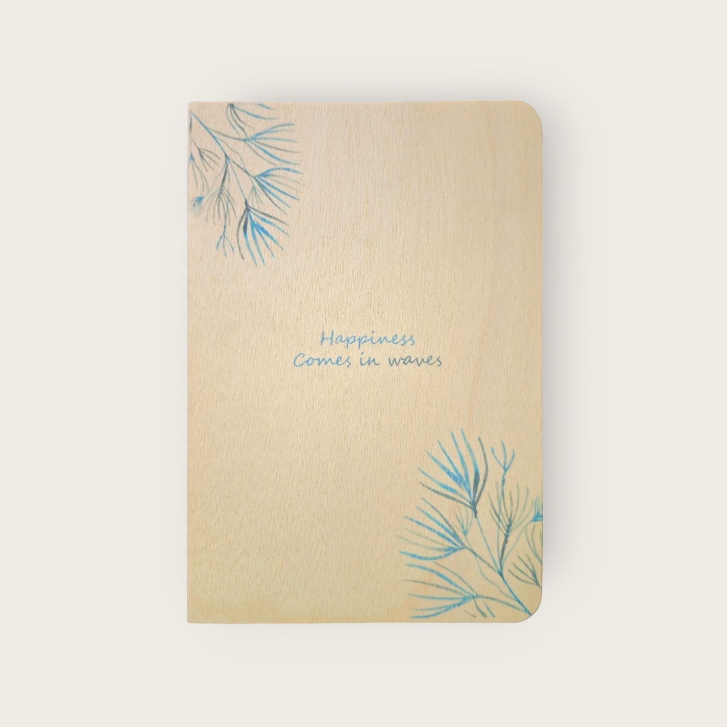 A5 Wood Perfect Notebook - Ruled (Happiness)
