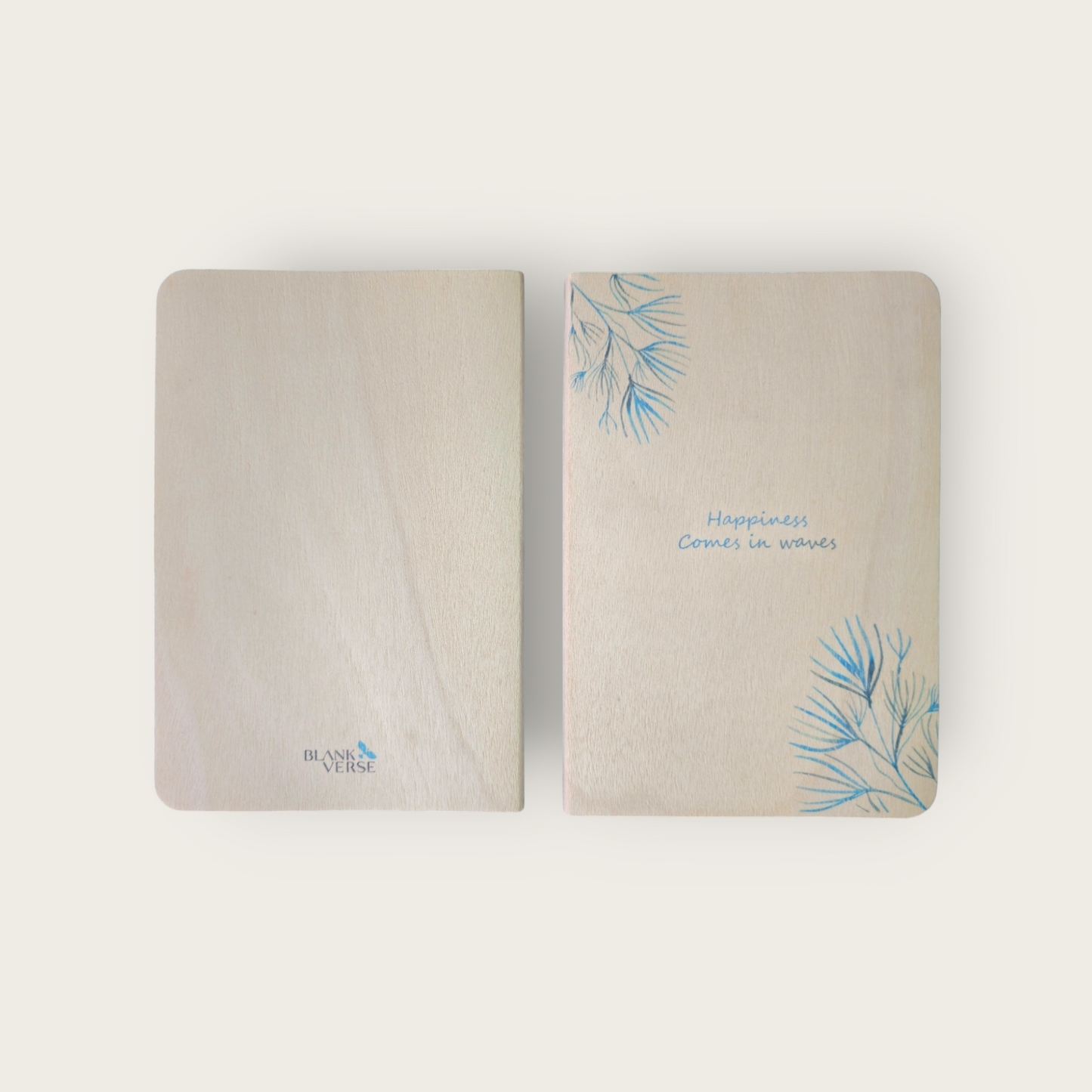 A5 Wood Perfect Notebook - Ruled (Happiness)