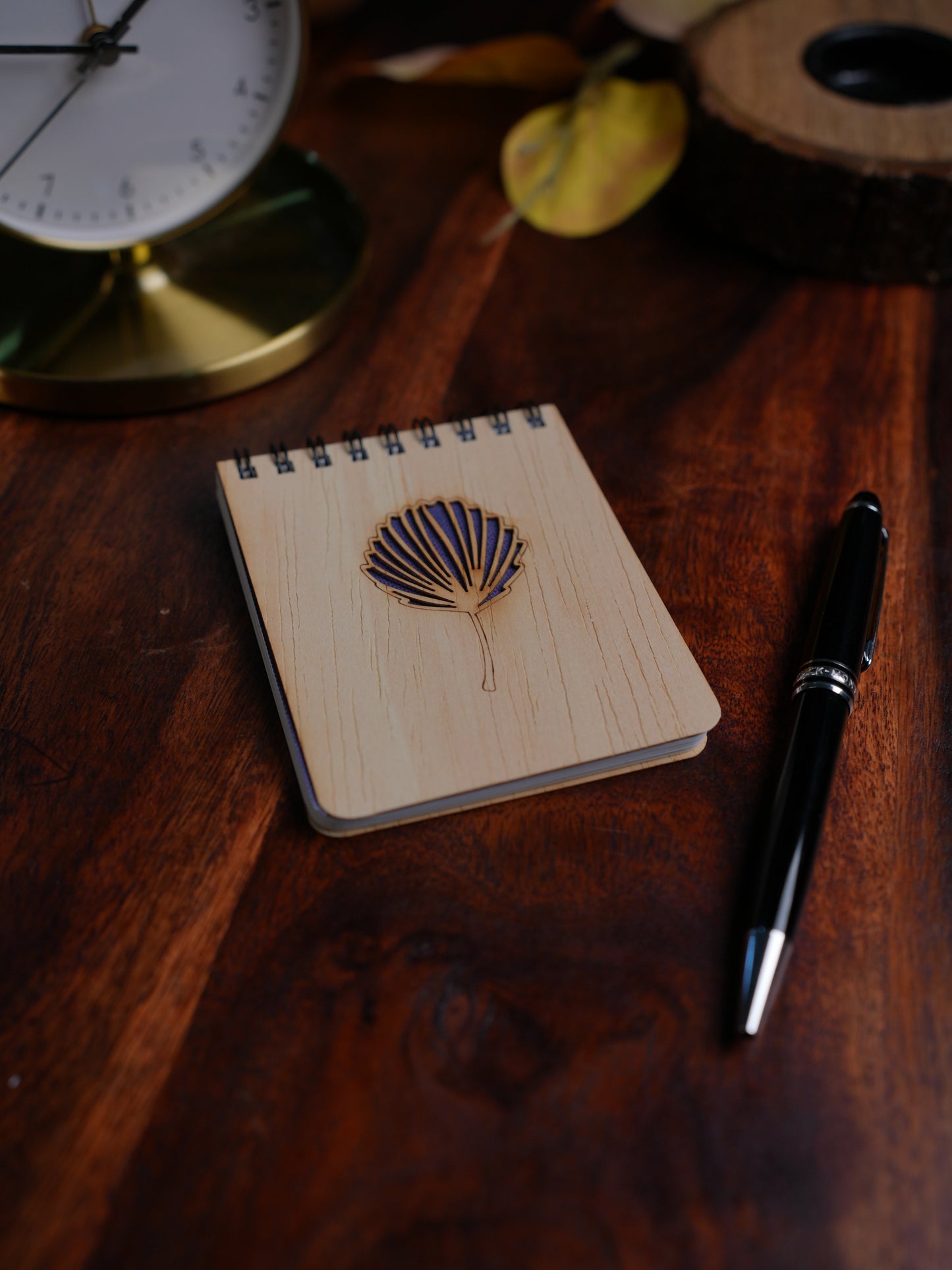 Wood Cover Mini Notebooks - Pack of 6|Plain|120 pages|90 gsm Off white paper