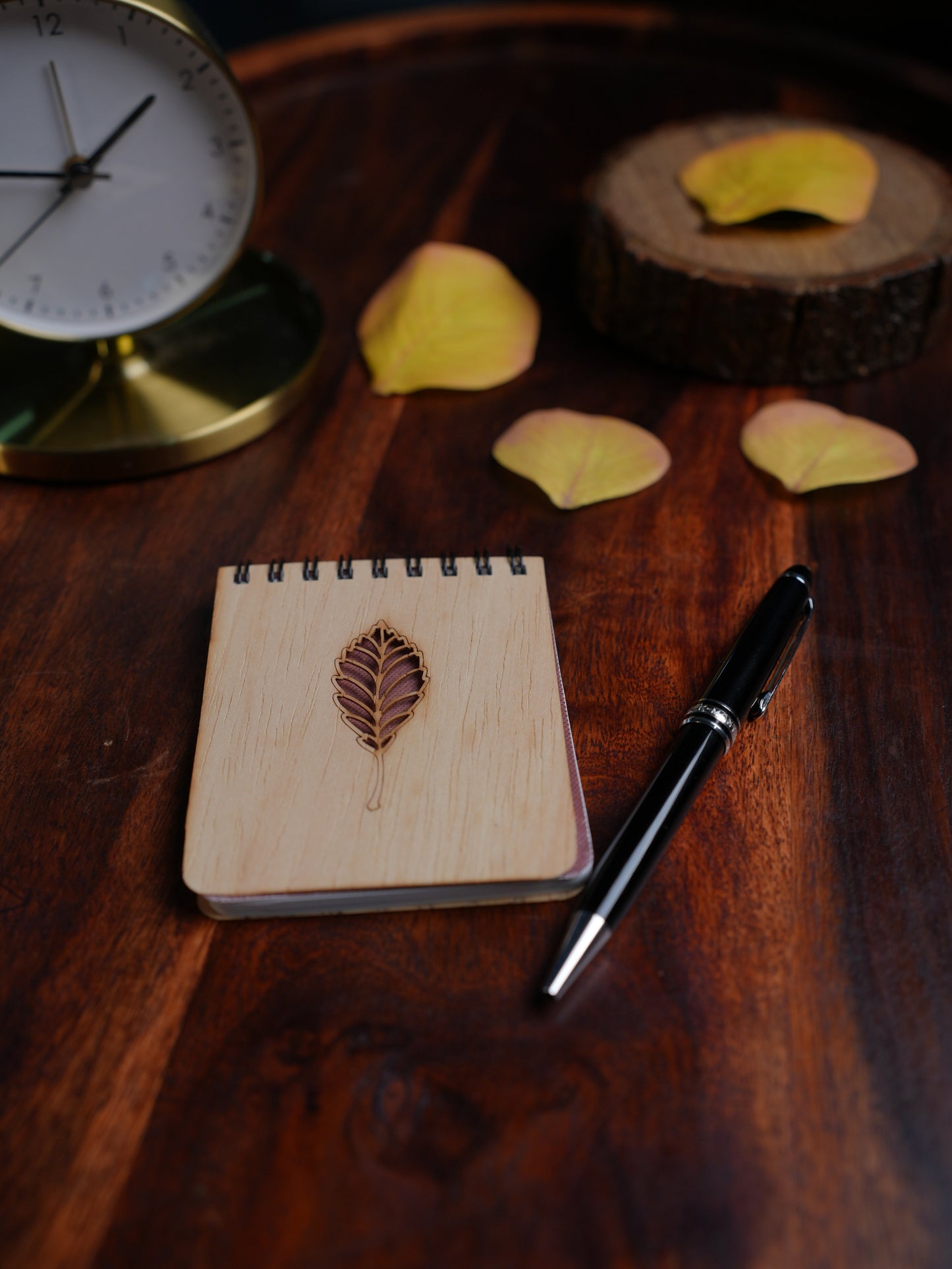 Wood Cover Mini Notebooks - Pack of 6|Plain|120 pages|90 gsm Off white paper