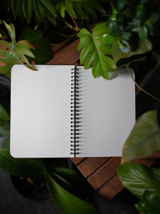 A5 Wood Wire O Books - Dot Grid (Butterfly)