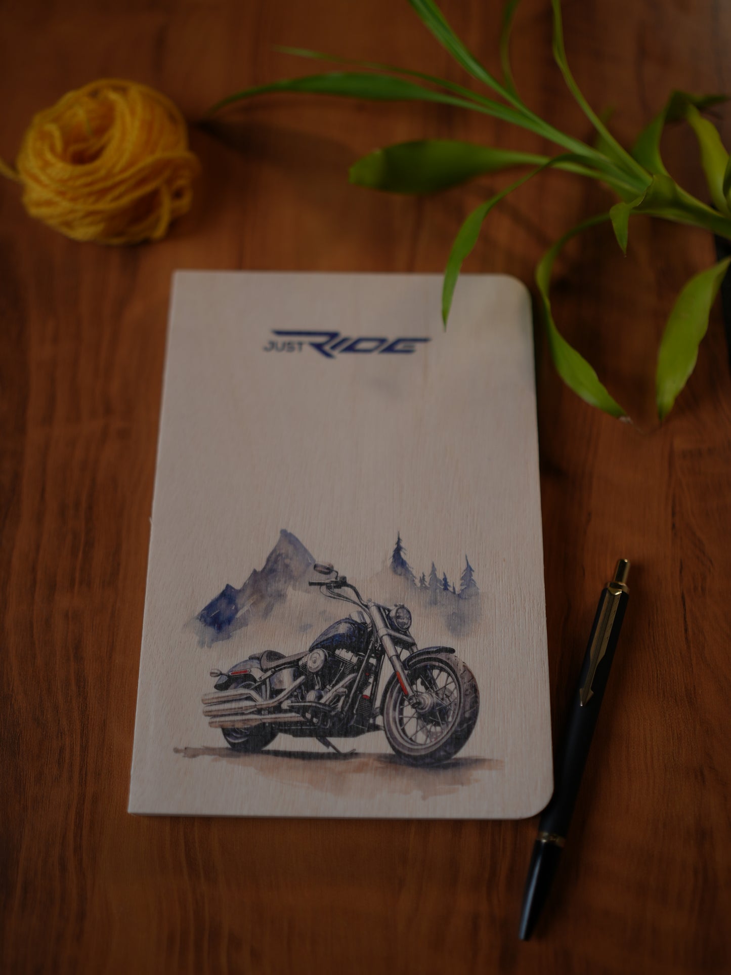 A5 Wood Perfect Notebook - Dot Grid (Just Ride)