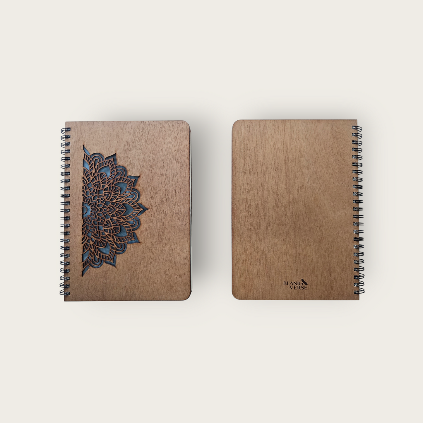 A5 Wood Wire O Books - Dot Grid (Mandala Cut)