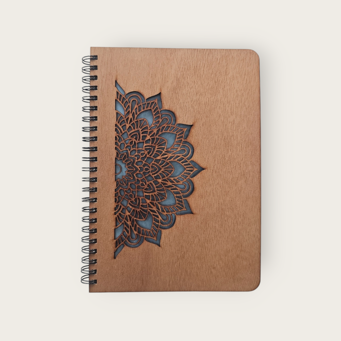 A5 Wood Wire O Books - Dot Grid (Mandala Cut)