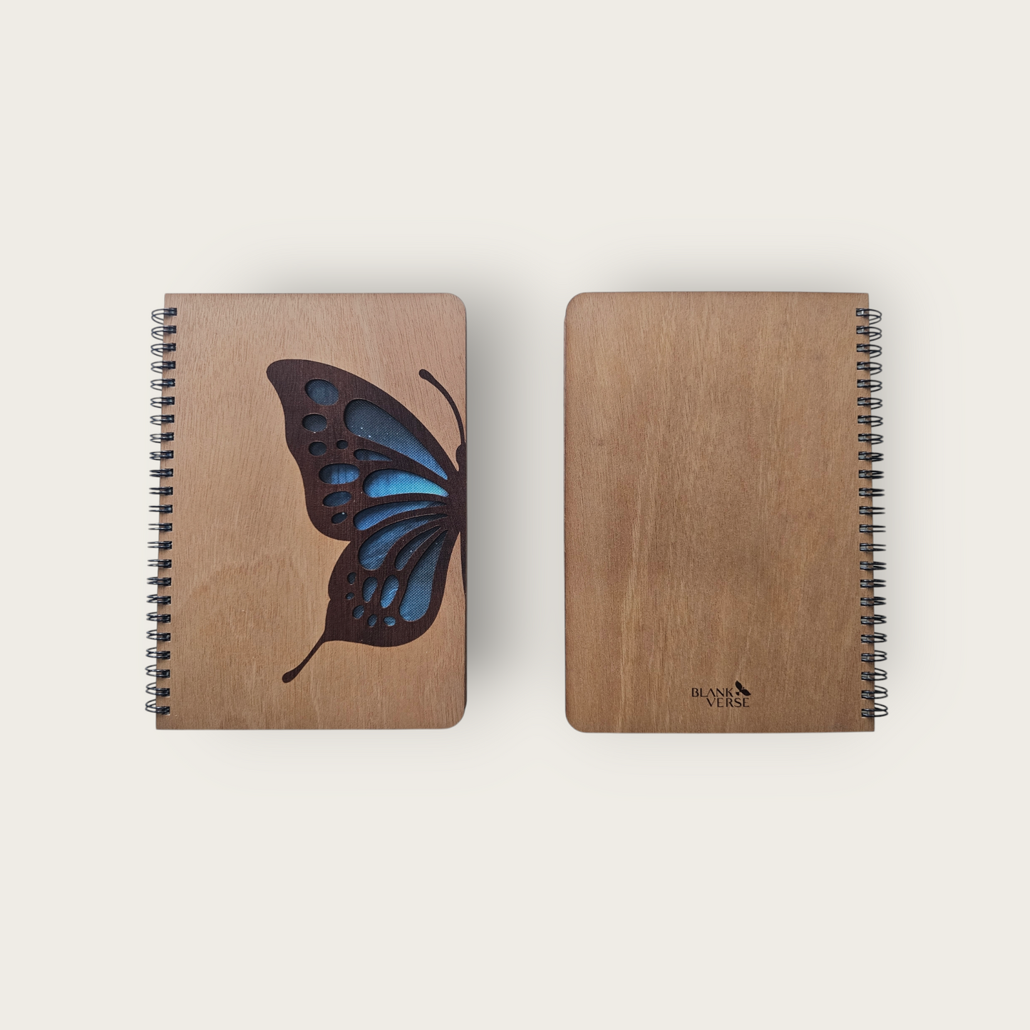 A5 Wood Wire O Books - Ruled (Butterfly)