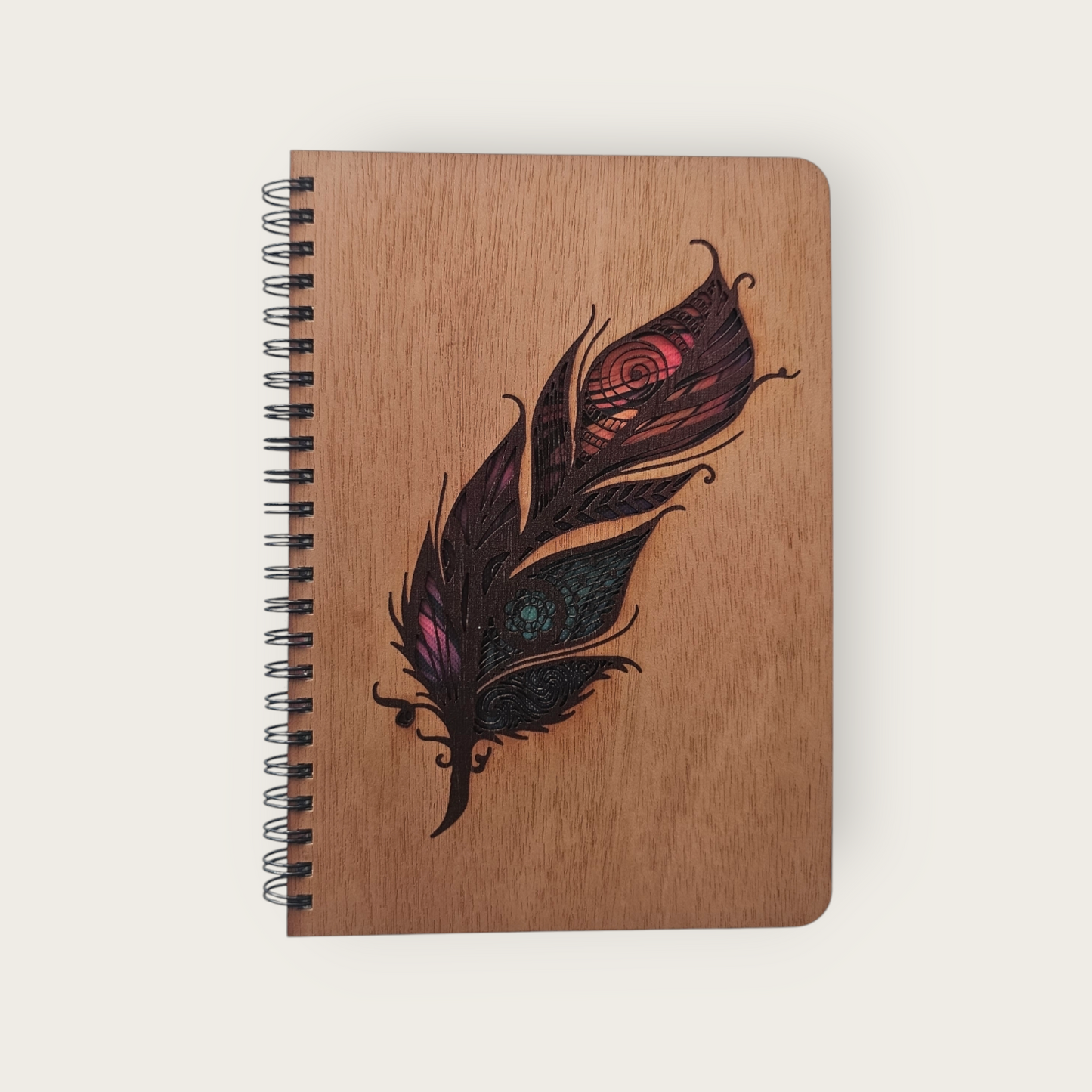 A5 Wood Wire O Books - Ruled (Feather)