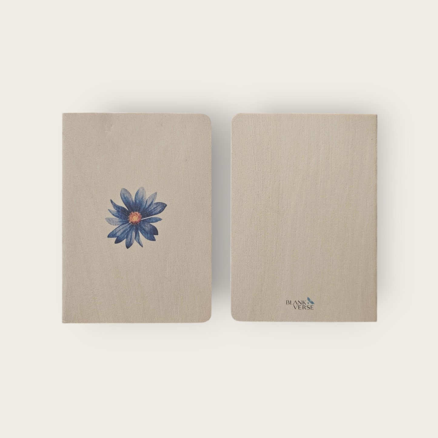 A6 Wood Cover Notebook (Violet Flower)