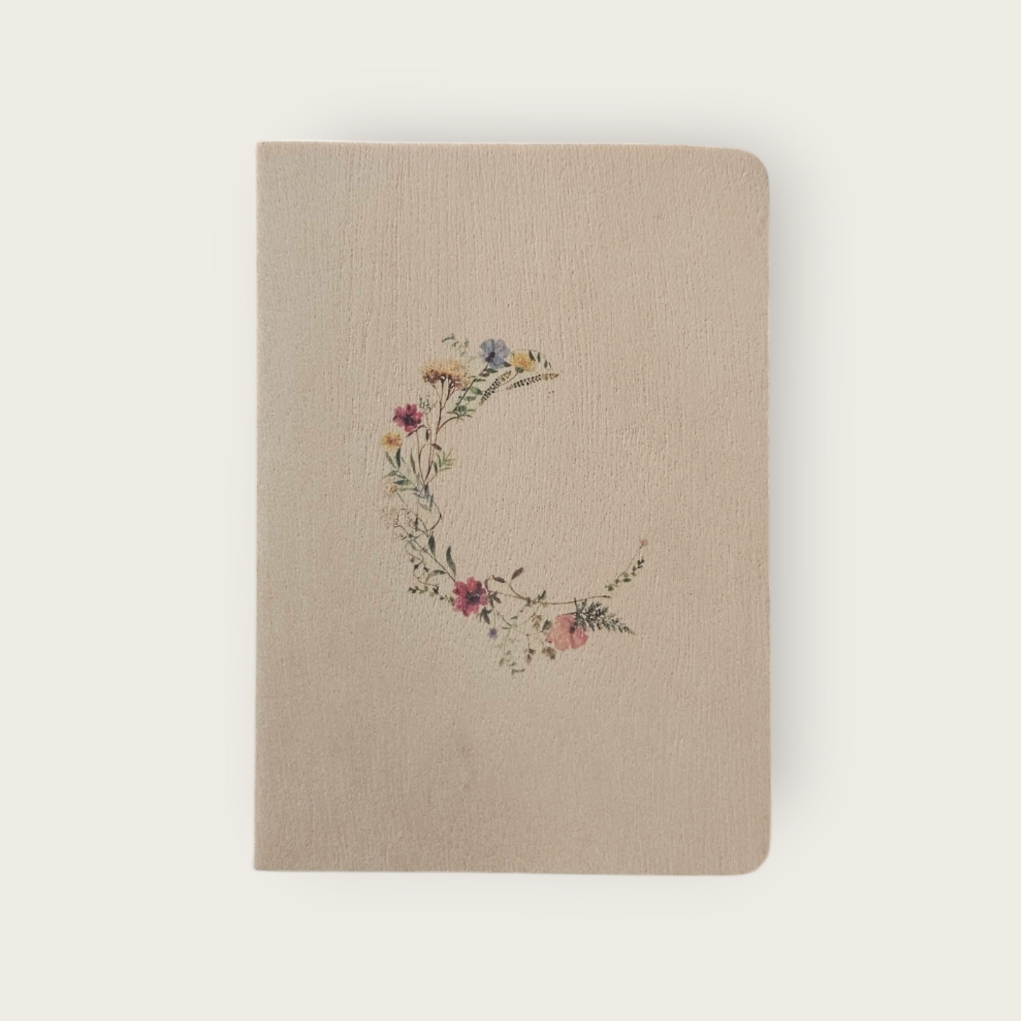 A6 Wood Cover Notebook (Wreath)