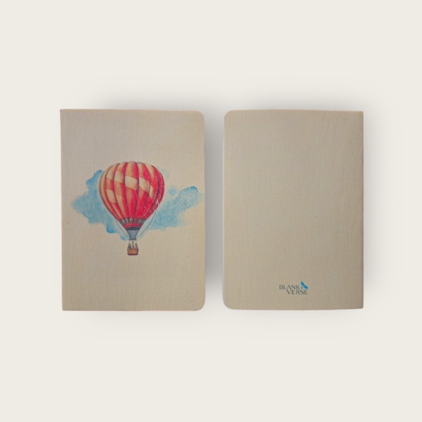 A6 Wood Cover Notebook (Hot Air Balloon)