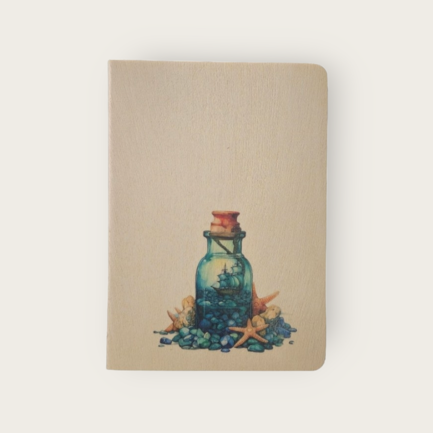 A6 Wood Cover Notebook (Bottle)