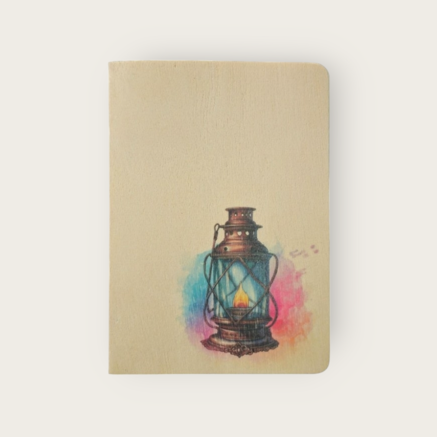 A6 Wood Cover Notebook (Lantern)