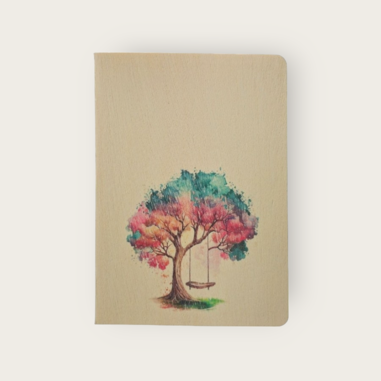 A6 Wood Cover Notebook (Tree)