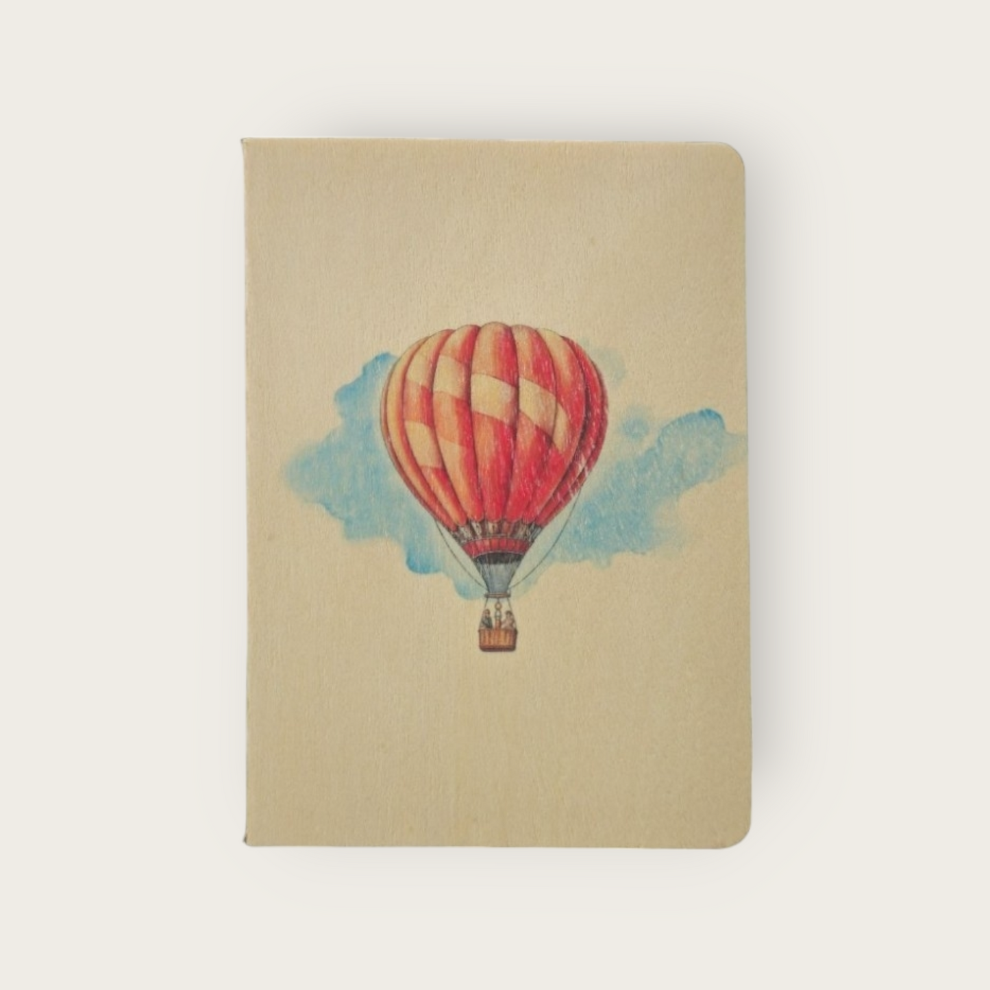 A6 Wood Cover Notebook (Hot Air Balloon)