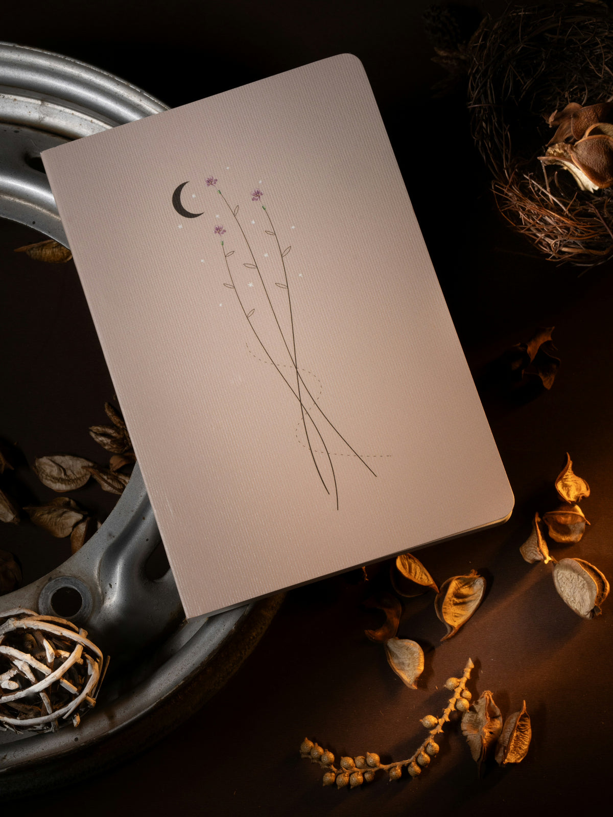 Moon and Flower (Ruled)