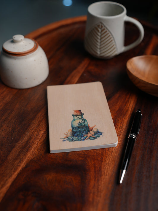 A6 Wood Cover Notebook (Bottle)