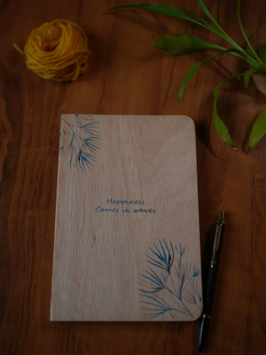 A5 Wood Perfect Notebook - Ruled (Happiness)