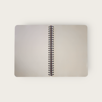 A5 Wood Wire O Books - Dot Grid (Floral)
