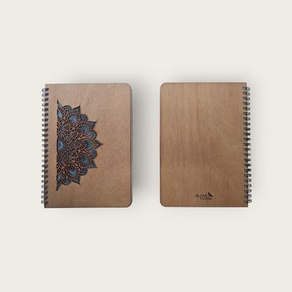 A5 Wood Wire O Books - Dot Grid (Mandala Cut)
