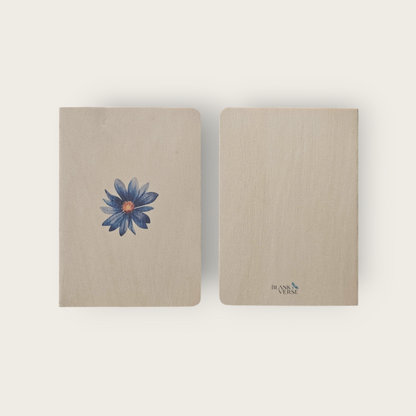 A6 Wood Cover Notebook (Violet Flower)