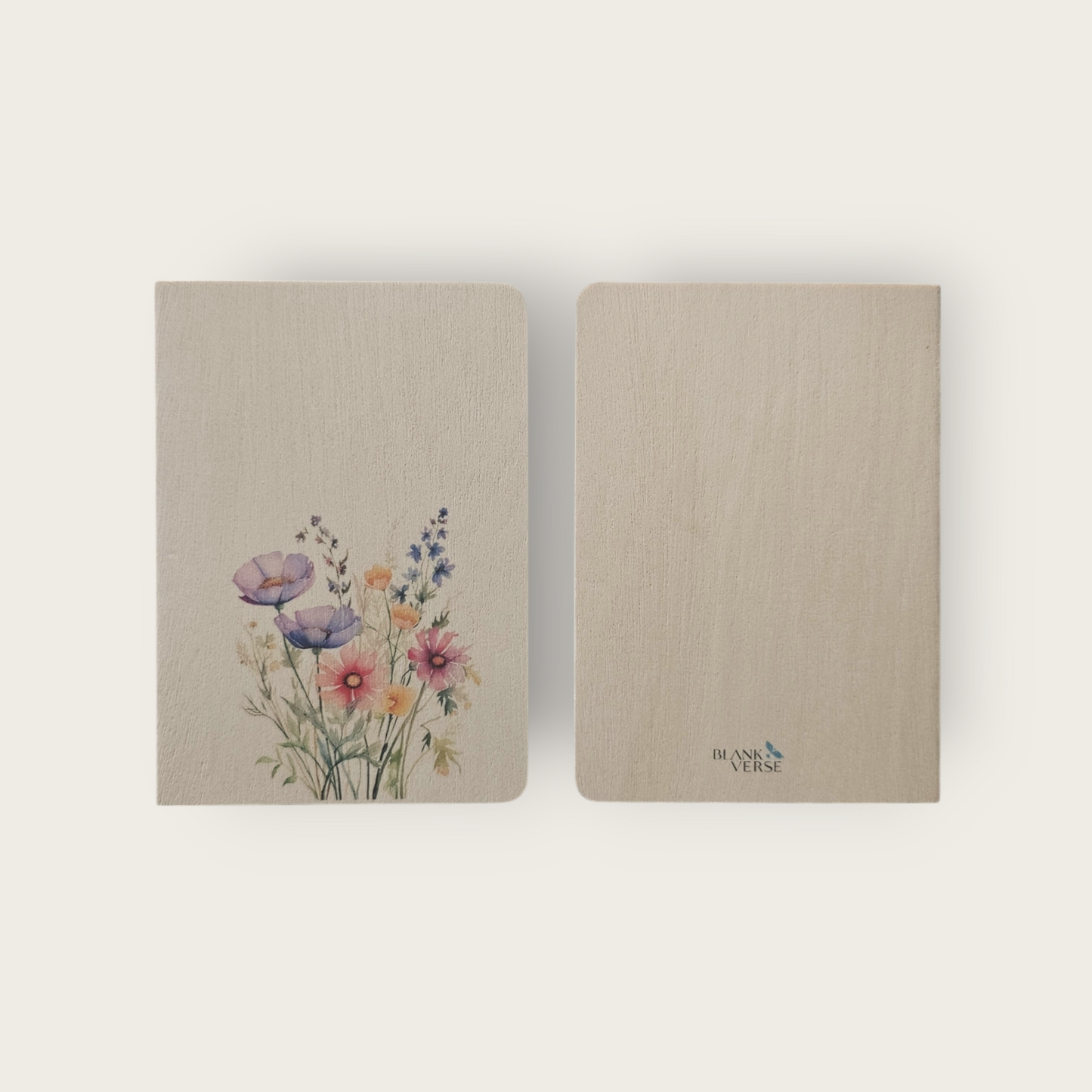 A6 Wood Cover Notebook (Flower Bunch)