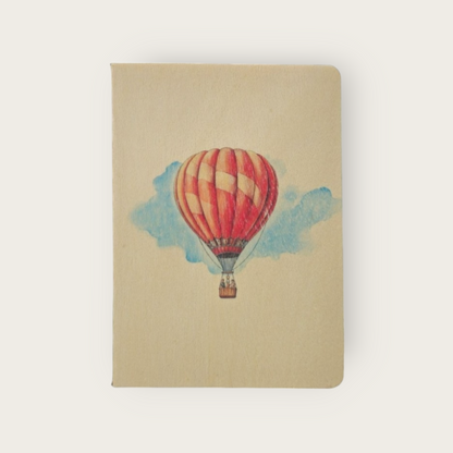 A6 Wood Cover Notebook (Hot Air Balloon)