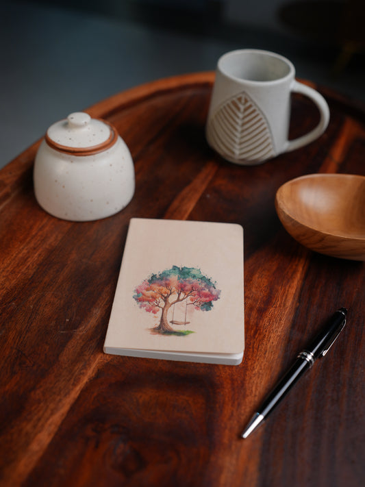A6 Wood Cover Notebook (Tree)