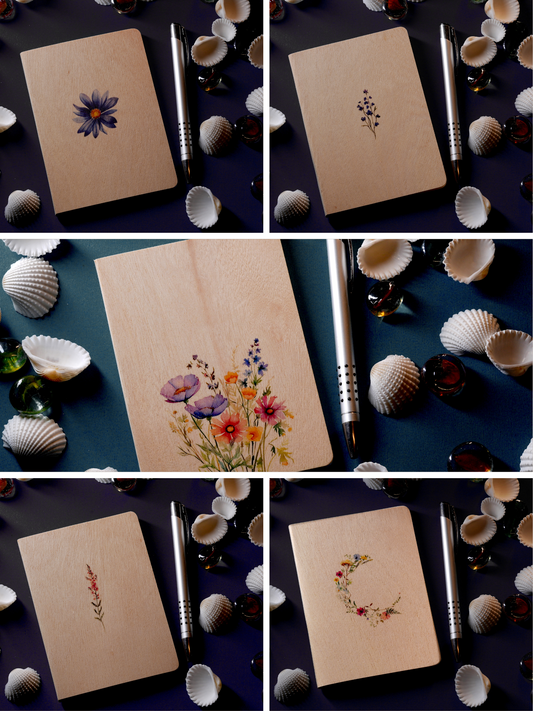 A6 Wood - Pack of 5 Combo (Floral)