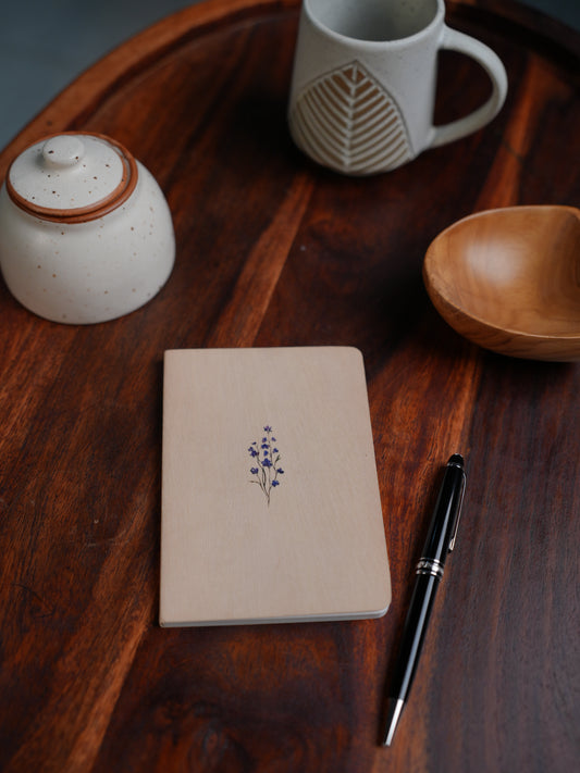 A6 Wood Cover Notebook (Violet Branch)