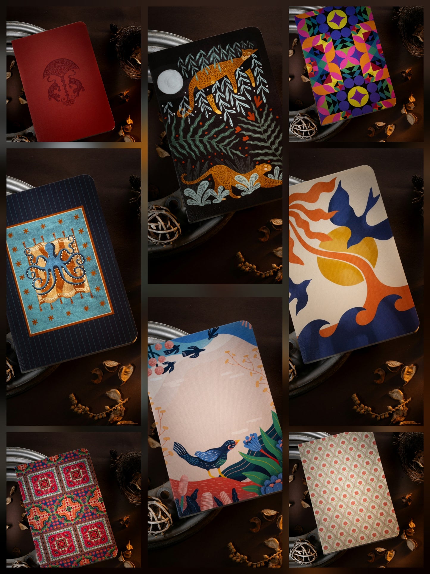 A5 Paperback Notebooks (Dot Grid) Pack of 8