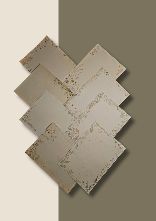 A4 Journal Sheets - Floral (200 Sheets)